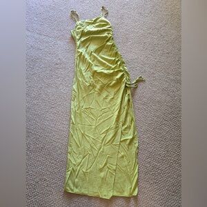 Green ruched dress